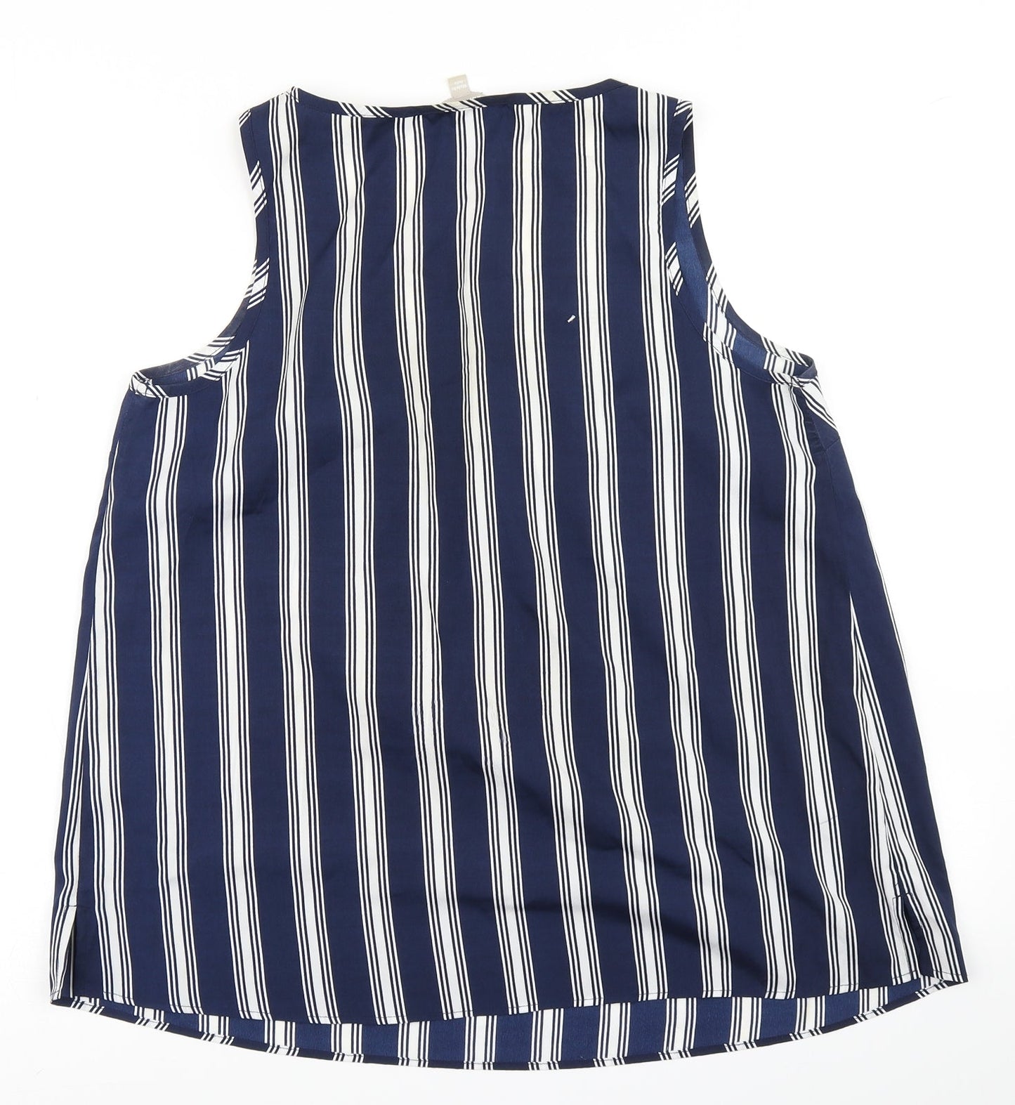 Anthology Womens Blue Striped  Basic Tank Size 12