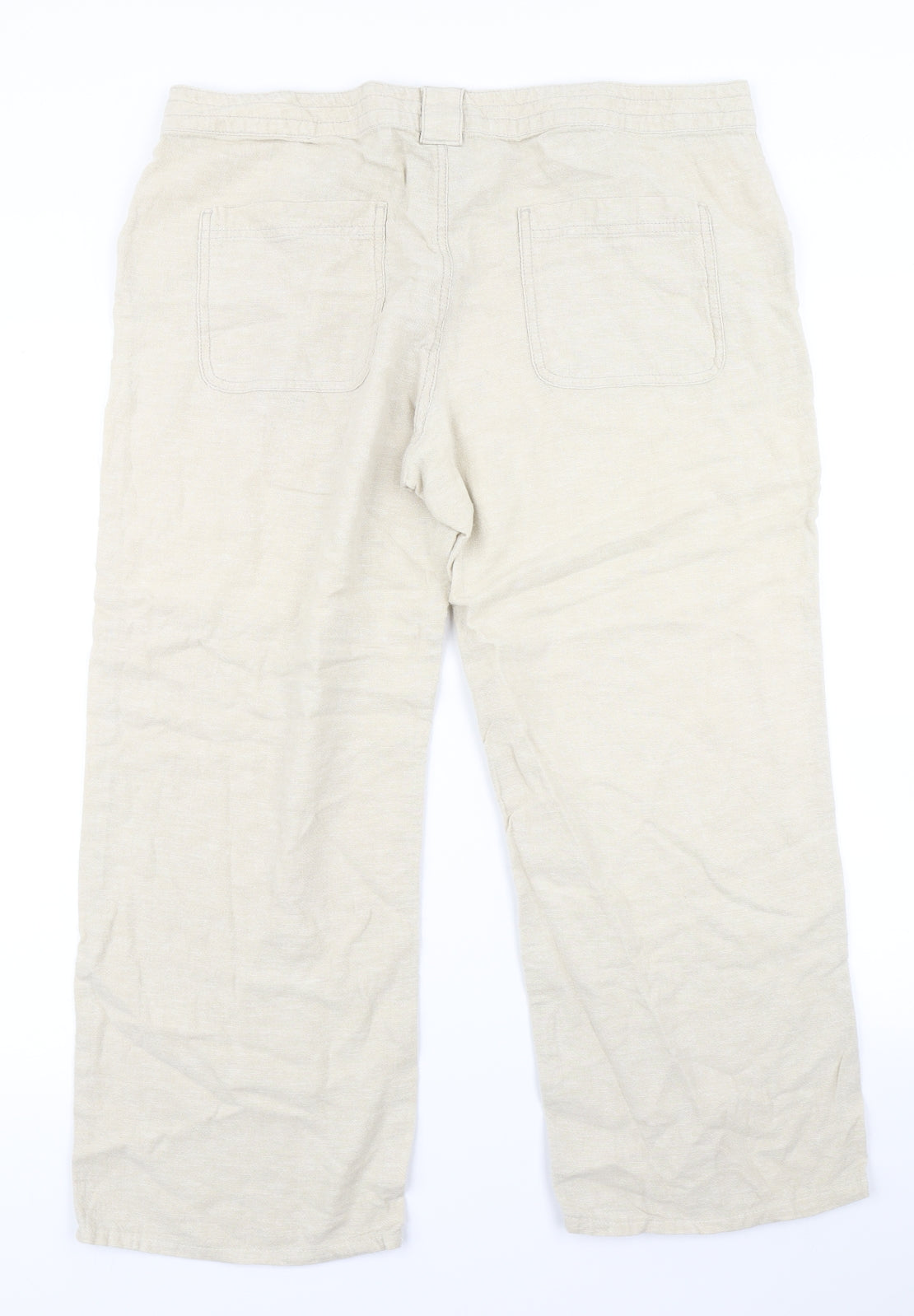 TU Womens Beige   Cargo Trousers Size 14 L25 in