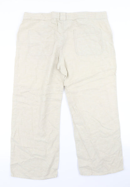 TU Womens Beige   Cargo Trousers Size 14 L25 in