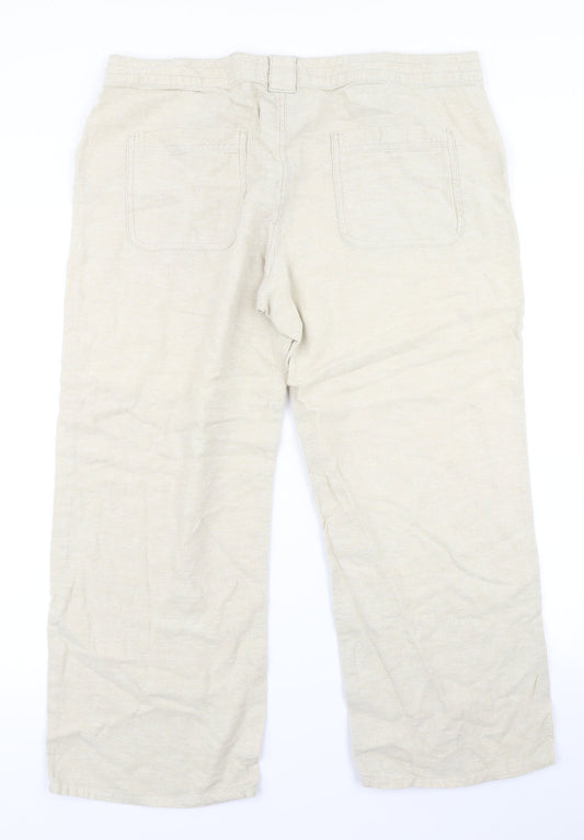 TU Womens Beige   Cargo Trousers Size 14 L25 in