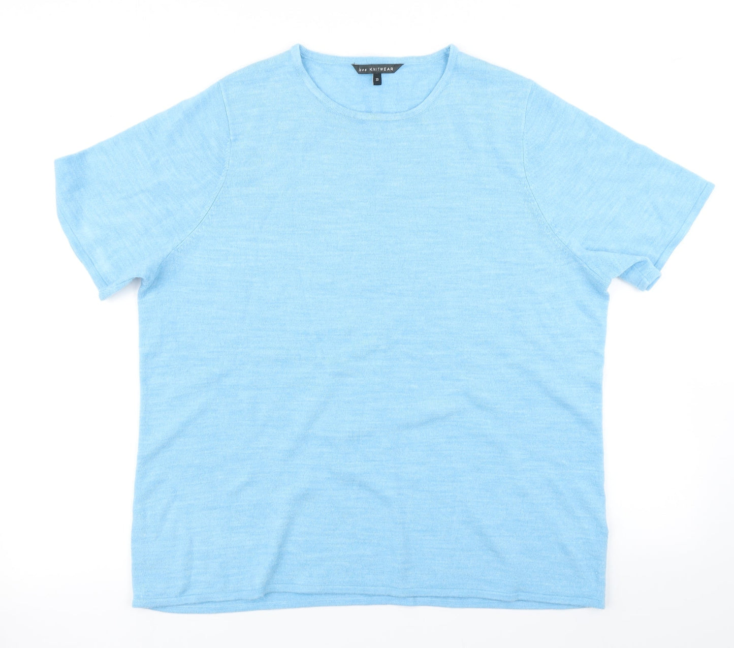 Love Knitwear Womens Blue  Knit Pullover Jumper Size 20