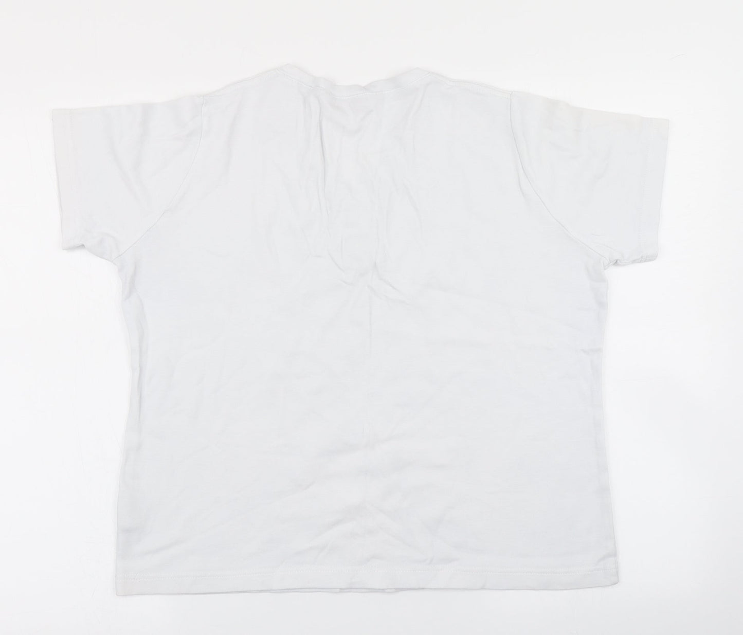 EWM Womens White   Basic T-Shirt Size L