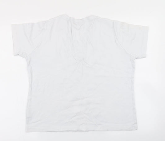 EWM Womens White   Basic T-Shirt Size L