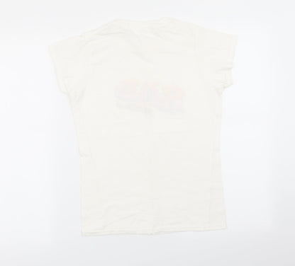 Womens UK Size S Missguided White Basic T-Shirt