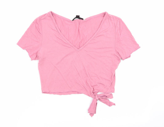 Missguided Womens Pink   Basic T-Shirt Size 8