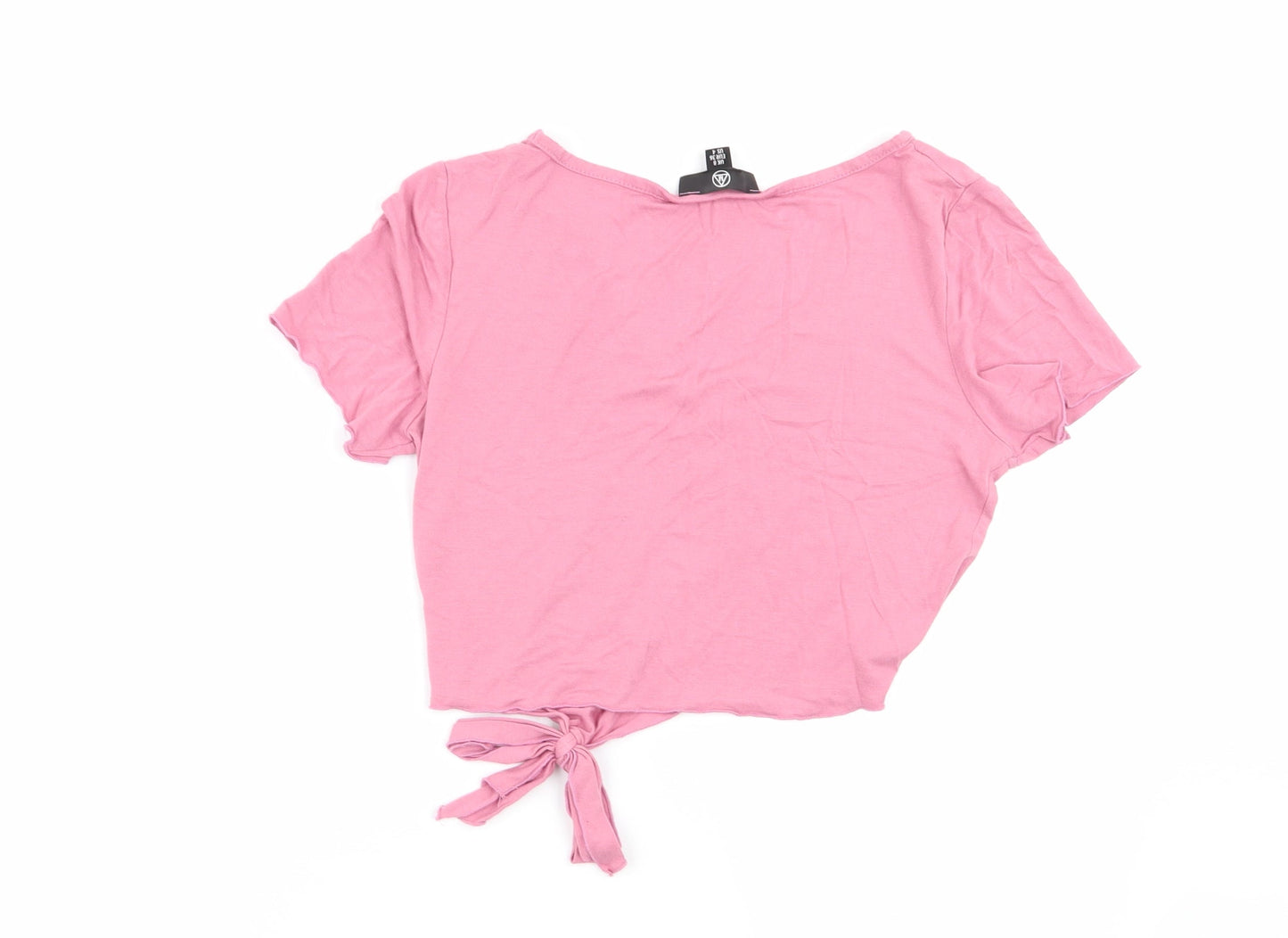 Missguided Womens Pink   Basic T-Shirt Size 8
