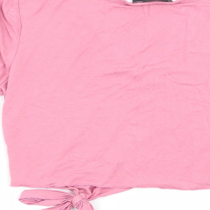 Missguided Womens Pink   Basic T-Shirt Size 8