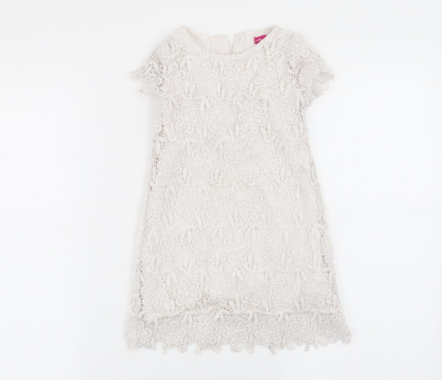 young dimenson Girls White Floral  Fit & Flare  Size 2-3 Years