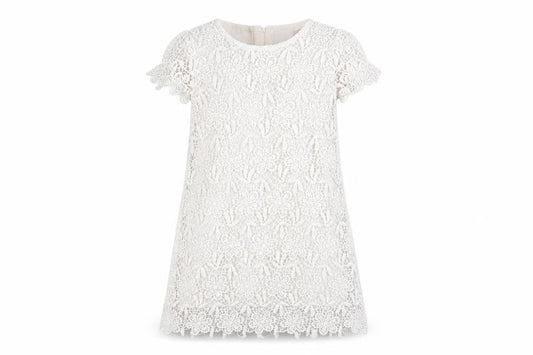 young dimenson Girls White Floral  Fit & Flare  Size 2-3 Years