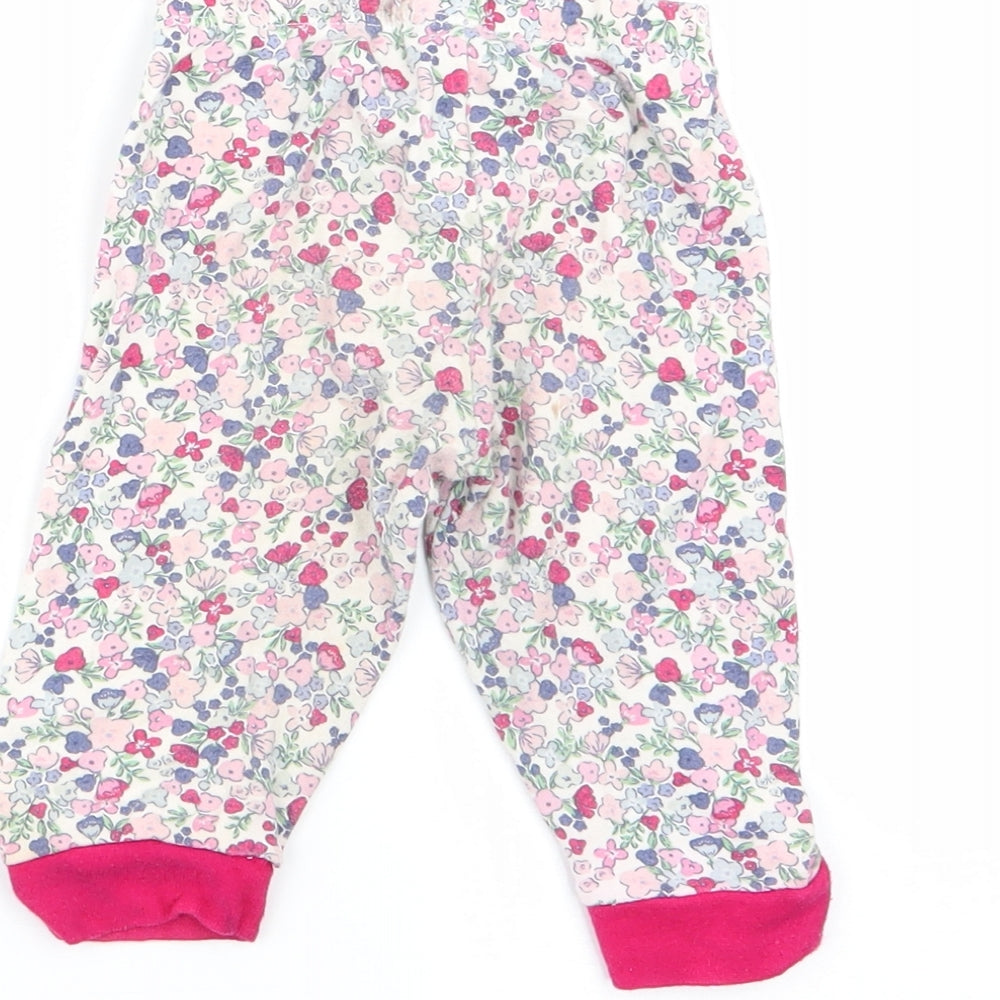 pimark Girls Multicoloured Floral  Babydoll Pyjama Pants Size 6-9 Months