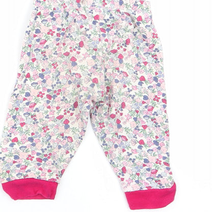 pimark Girls Multicoloured Floral  Babydoll Pyjama Pants Size 6-9 Months