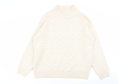 Womens UK Size M NEXT Beige Pullover Jumper