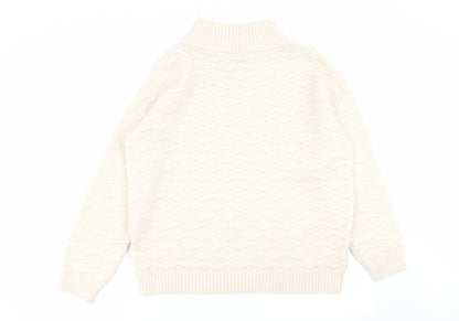 Womens UK Size M NEXT Beige Pullover Jumper