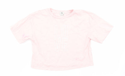 River Island Girls Pink   Basic T-Shirt Size 5-6 Years