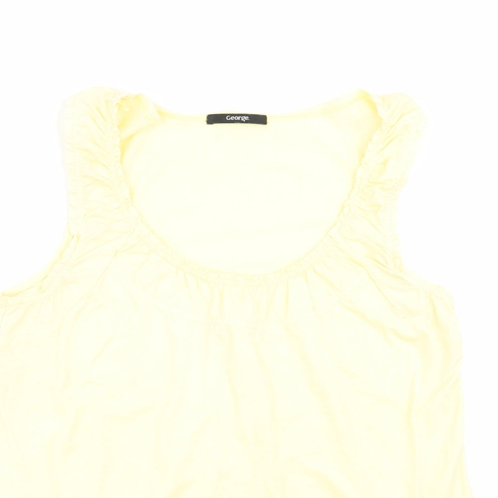 Asda George Womens Yellow   Basic Tank Size 14