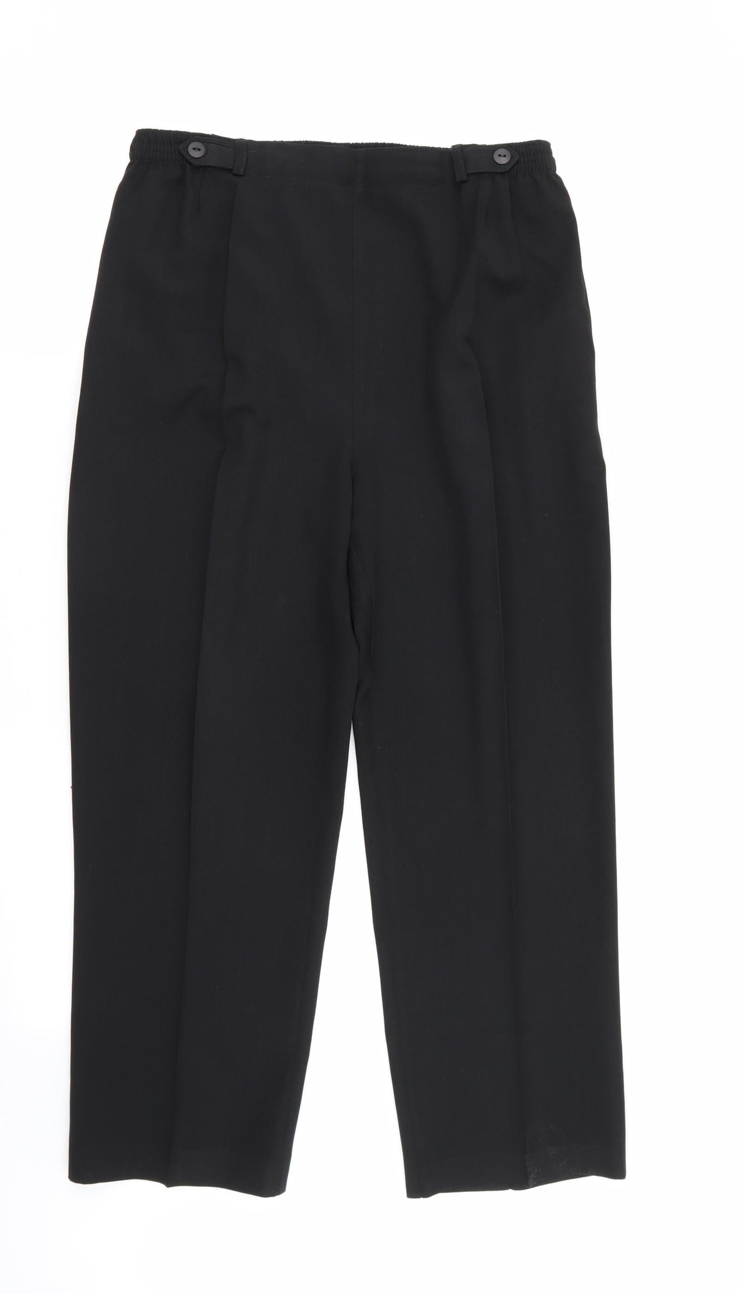Womens UK Size 12 BHS Regular Fit  Black Trousers