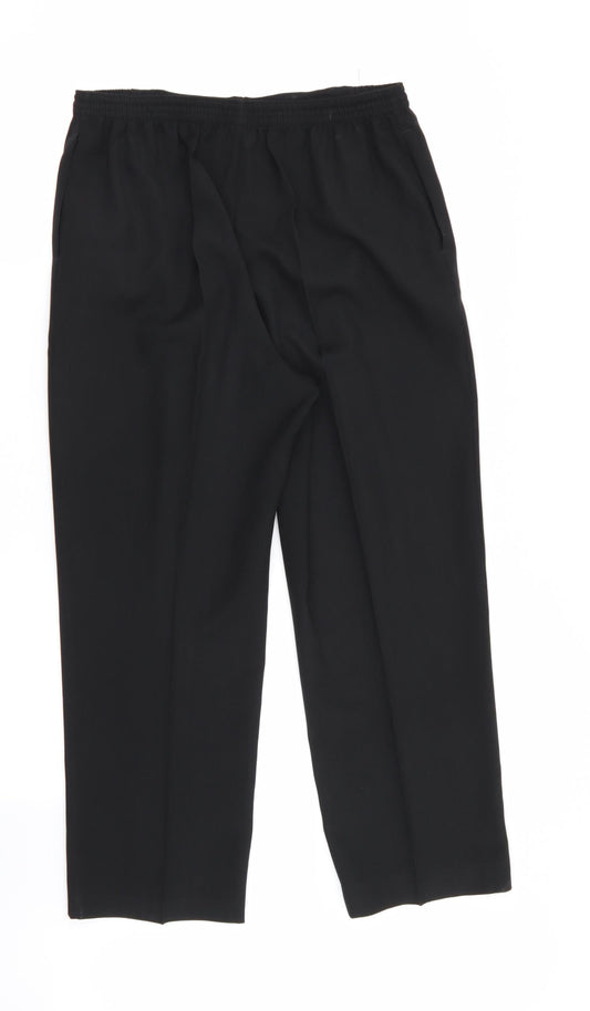 Womens UK Size 12 BHS Regular Fit  Black Trousers