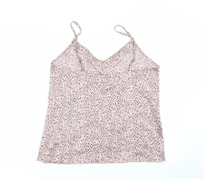 F&F Womens Pink Animal Print  Top Pyjama Top Size 8