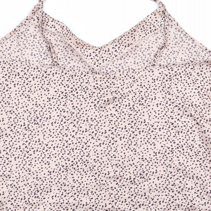 F&F Womens Pink Animal Print  Top Pyjama Top Size 8