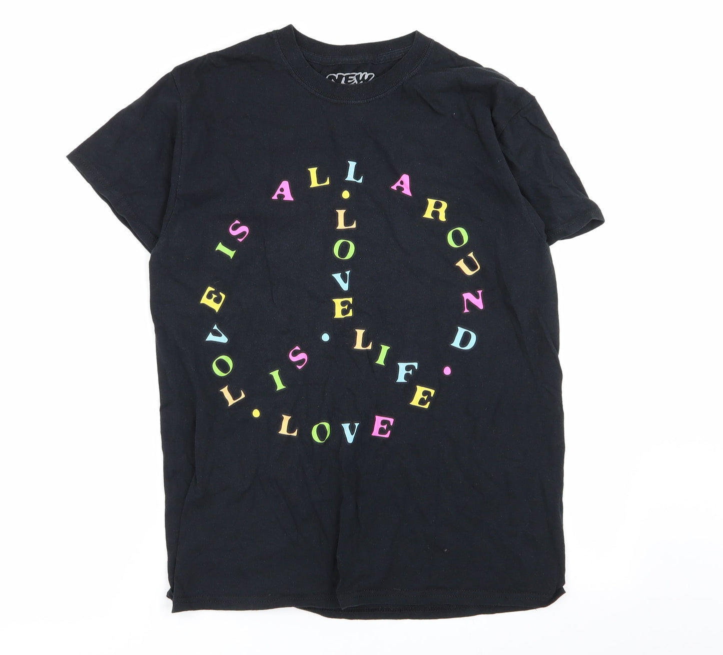 New Love Club Womens Black   Basic T-Shirt Size S