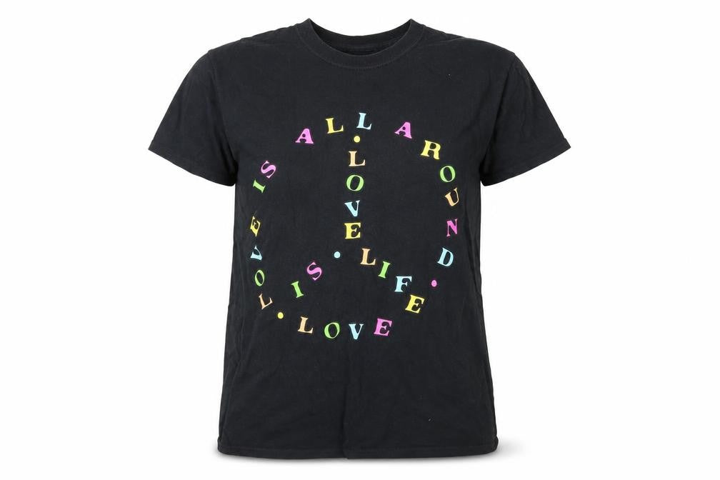 Front view of New Love Club women’s black basic t-shirt, size S