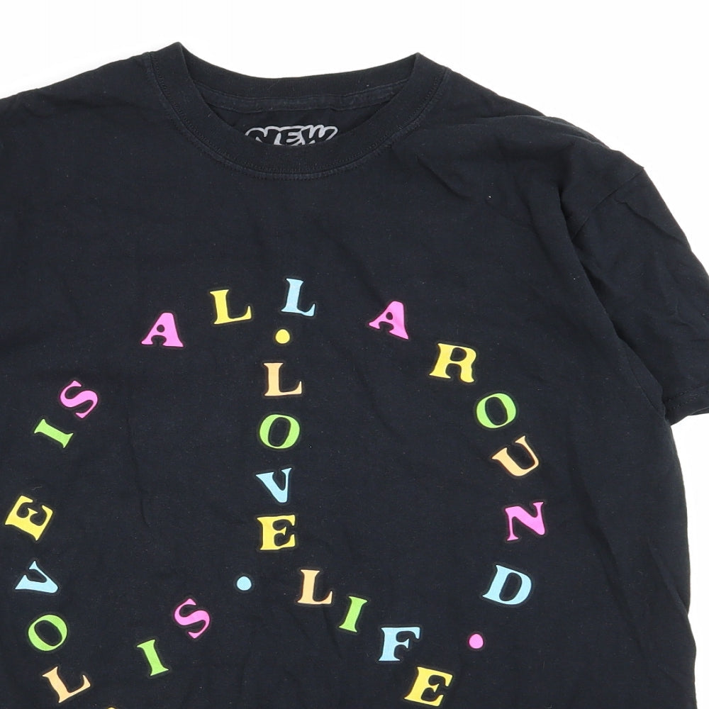 New Love Club Womens Black   Basic T-Shirt Size S