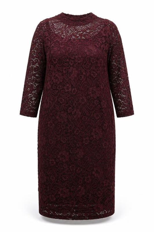Front view of Marks & Spencer women’s red bodycon, size UK 14