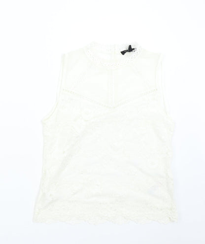 Womens UK Size 12 New Look Ivory Basic Blouse