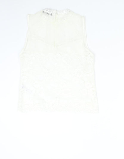 Womens UK Size 12 New Look Ivory Basic Blouse