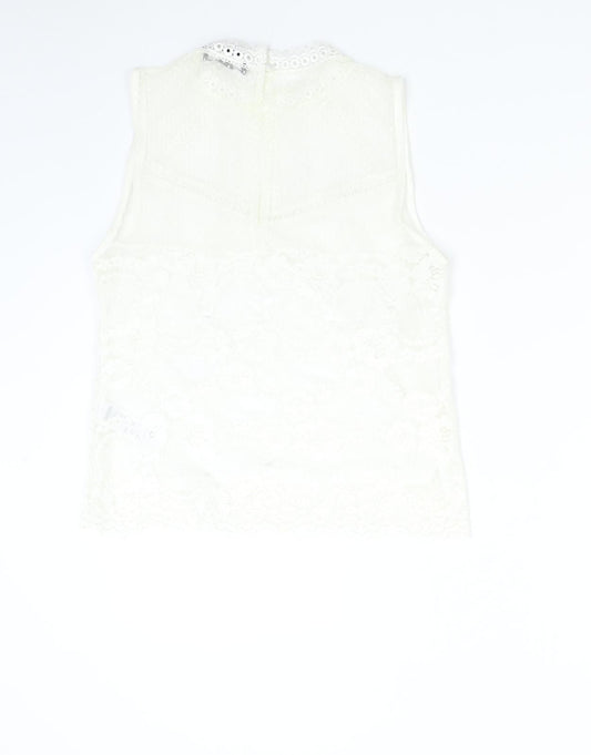Womens UK Size 12 New Look Ivory Basic Blouse