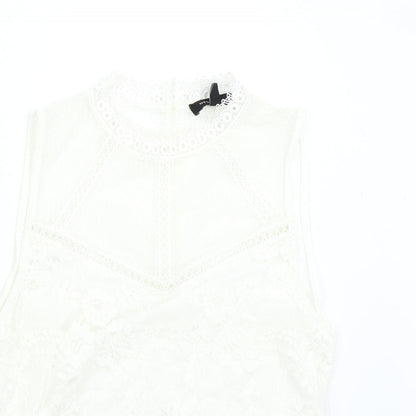 Womens UK Size 12 New Look Ivory Basic Blouse
