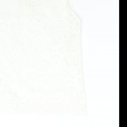 Womens UK Size 12 New Look Ivory Basic Blouse