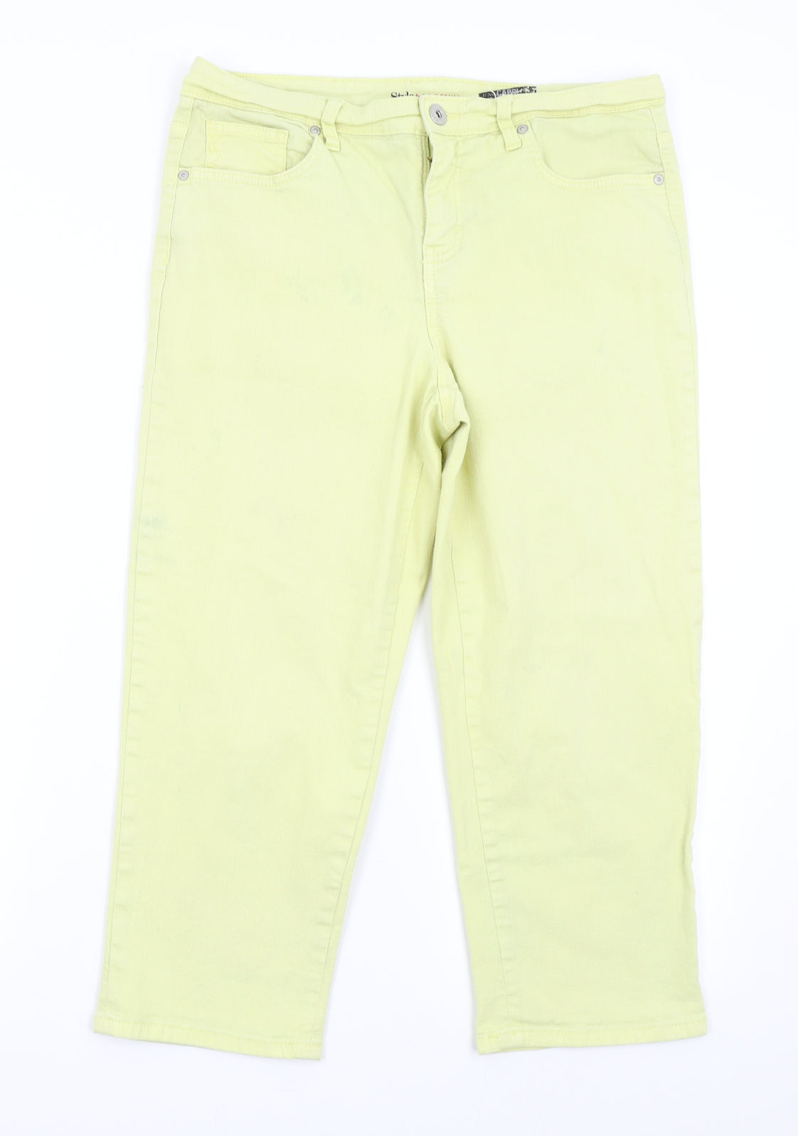 Style&Co Denim Womens Yellow  Denim Capri Jeans Size 10 L21 in