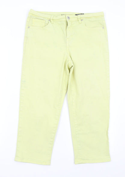 Style&Co Denim Womens Yellow  Denim Capri Jeans Size 10 L21 in