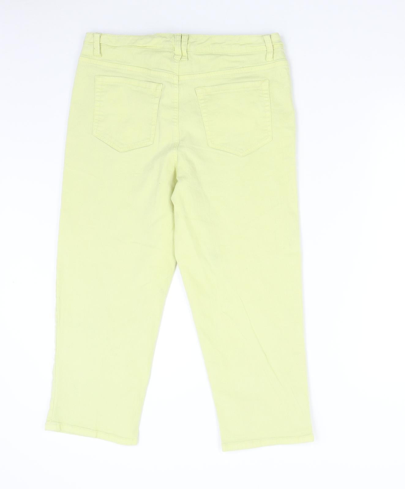Style&Co Denim Womens Yellow  Denim Capri Jeans Size 10 L21 in