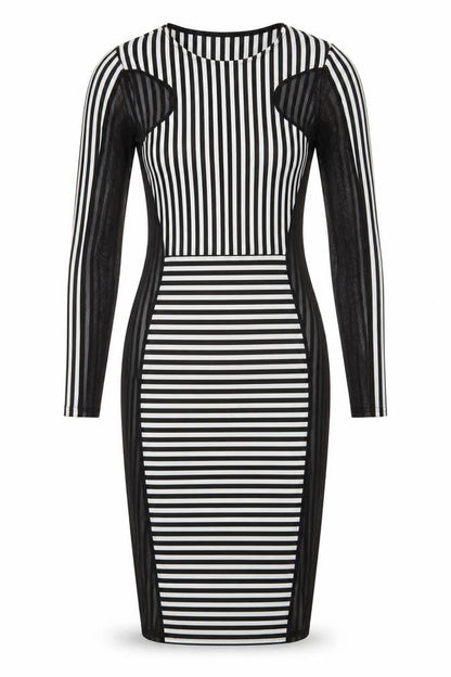 Ribbon Womens Multicoloured Striped  Bodycon  Size 8