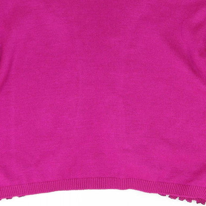 Lizzi Clarke Womens Pink  Knit Pullover Jumper Size L