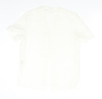 Womens UK Size 12 C&A Ivory Basic Blouse