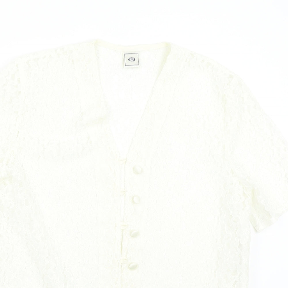 Womens UK Size 12 C&A Ivory Basic Blouse