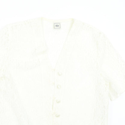 Womens UK Size 12 C&A Ivory Basic Blouse