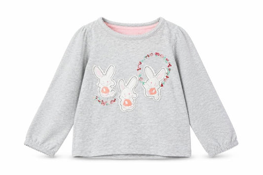 Mothercare Baby Grey Solid   Pyjama Top Size 12-18 Months  - Bunny