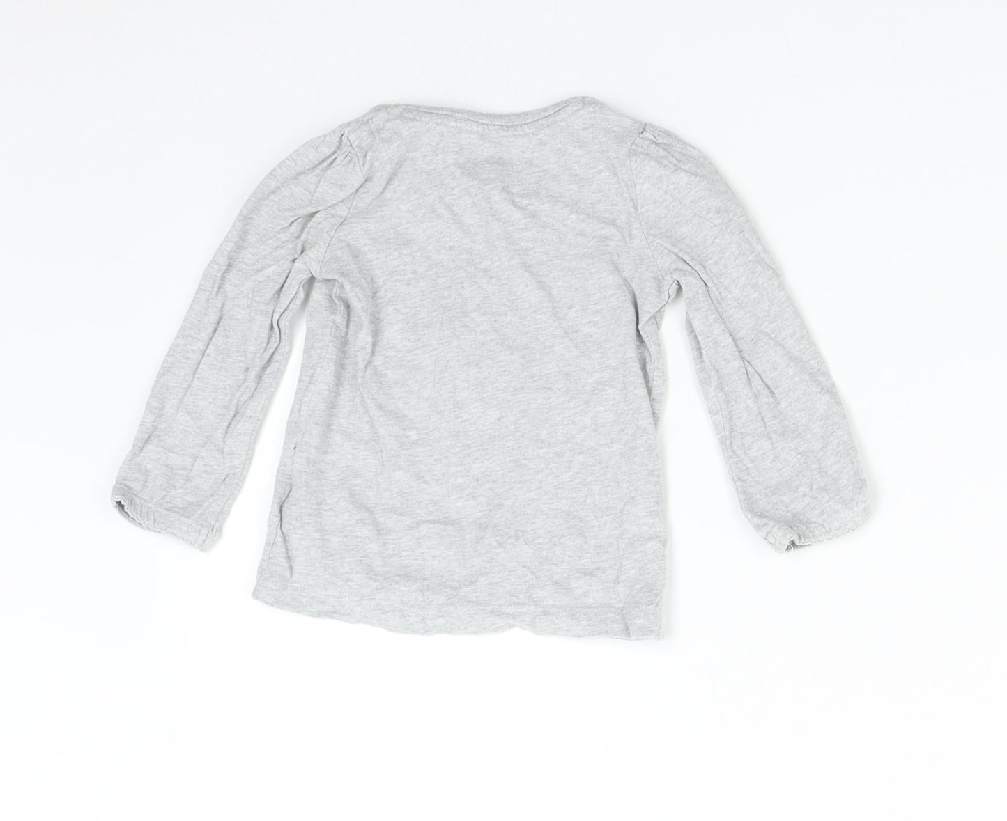 Mothercare Baby Grey Solid   Pyjama Top Size 12-18 Months  - Bunny