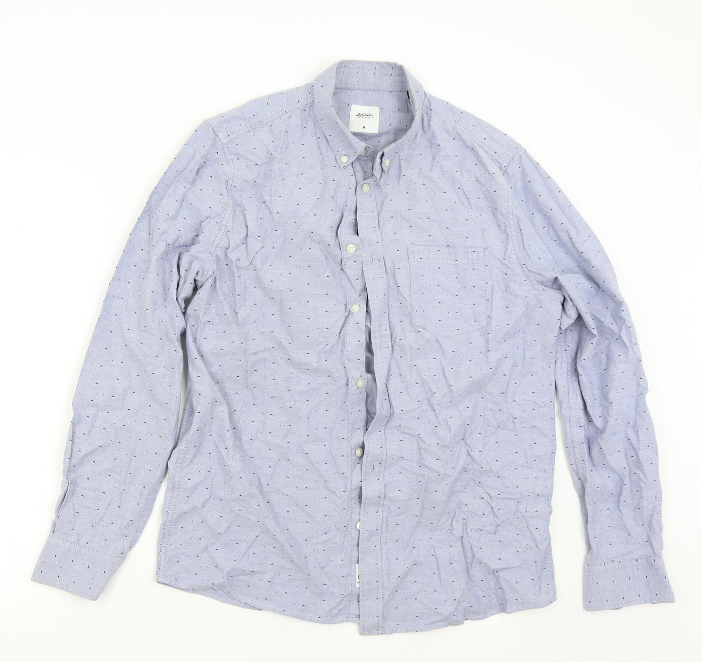 Mens UK Size M Burton Blue  Button-Up Long Sleeve Casual Shirt