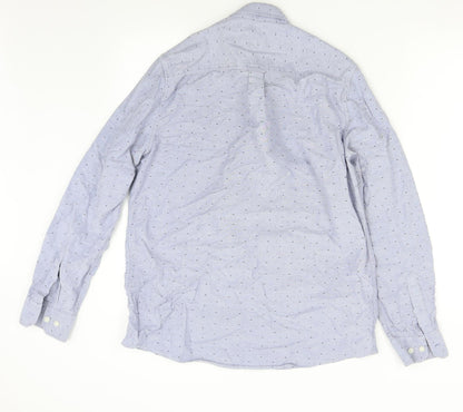 Mens UK Size M Burton Blue  Button-Up Long Sleeve Casual Shirt