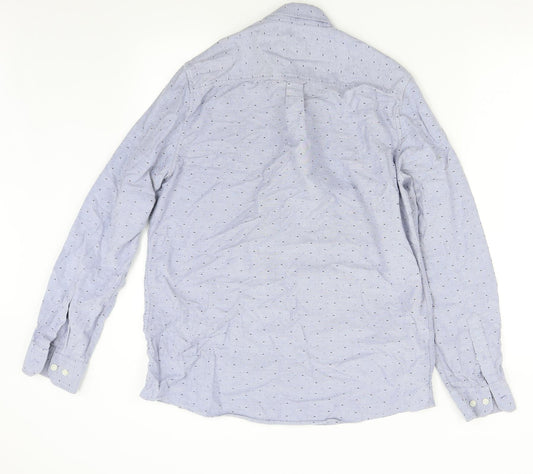 Mens UK Size M Burton Blue  Button-Up Long Sleeve Casual Shirt