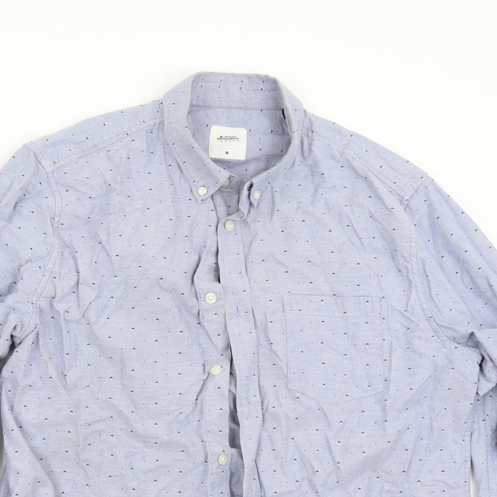 Mens UK Size M Burton Blue  Button-Up Long Sleeve Casual Shirt