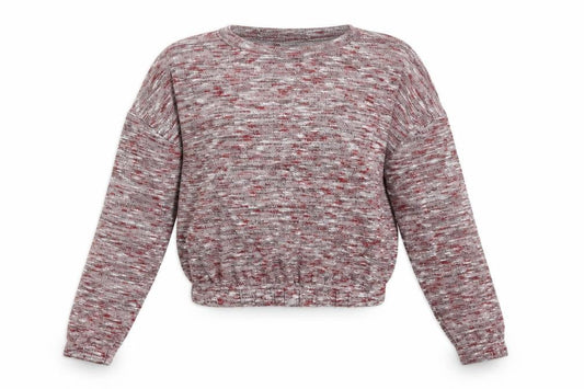 Front view of Miss Selfridge women’s red jumper, size UK 8