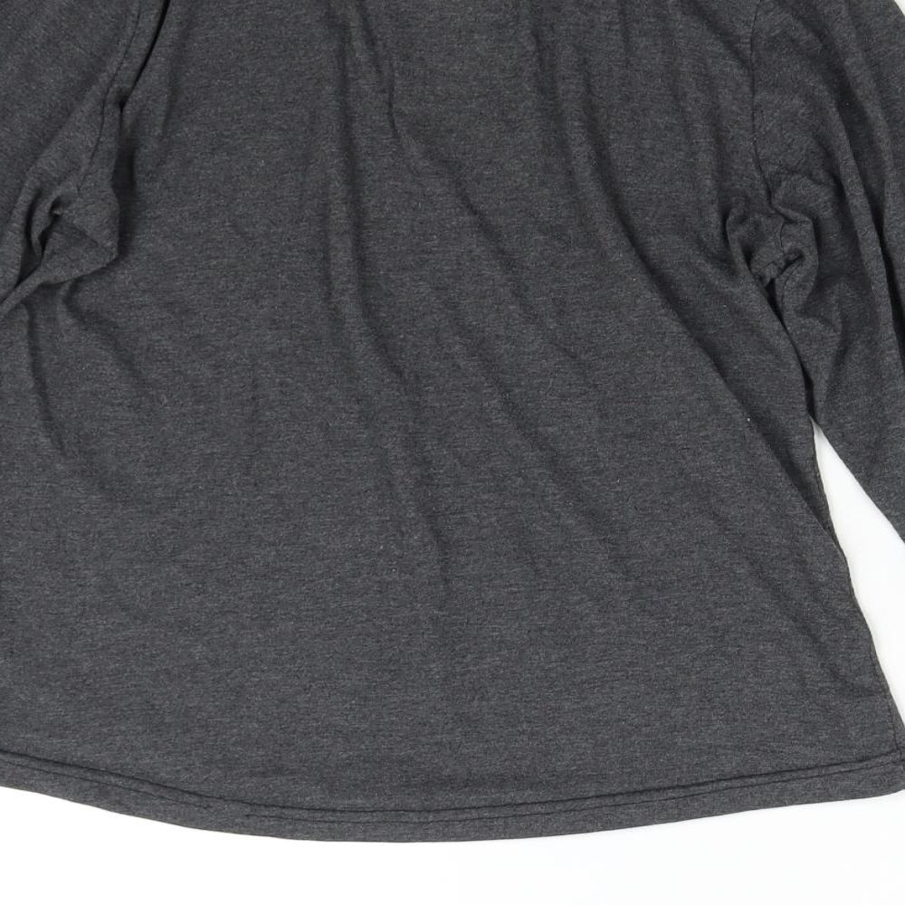 Preworn Womens Grey Solid  Top Pyjama Top Size L