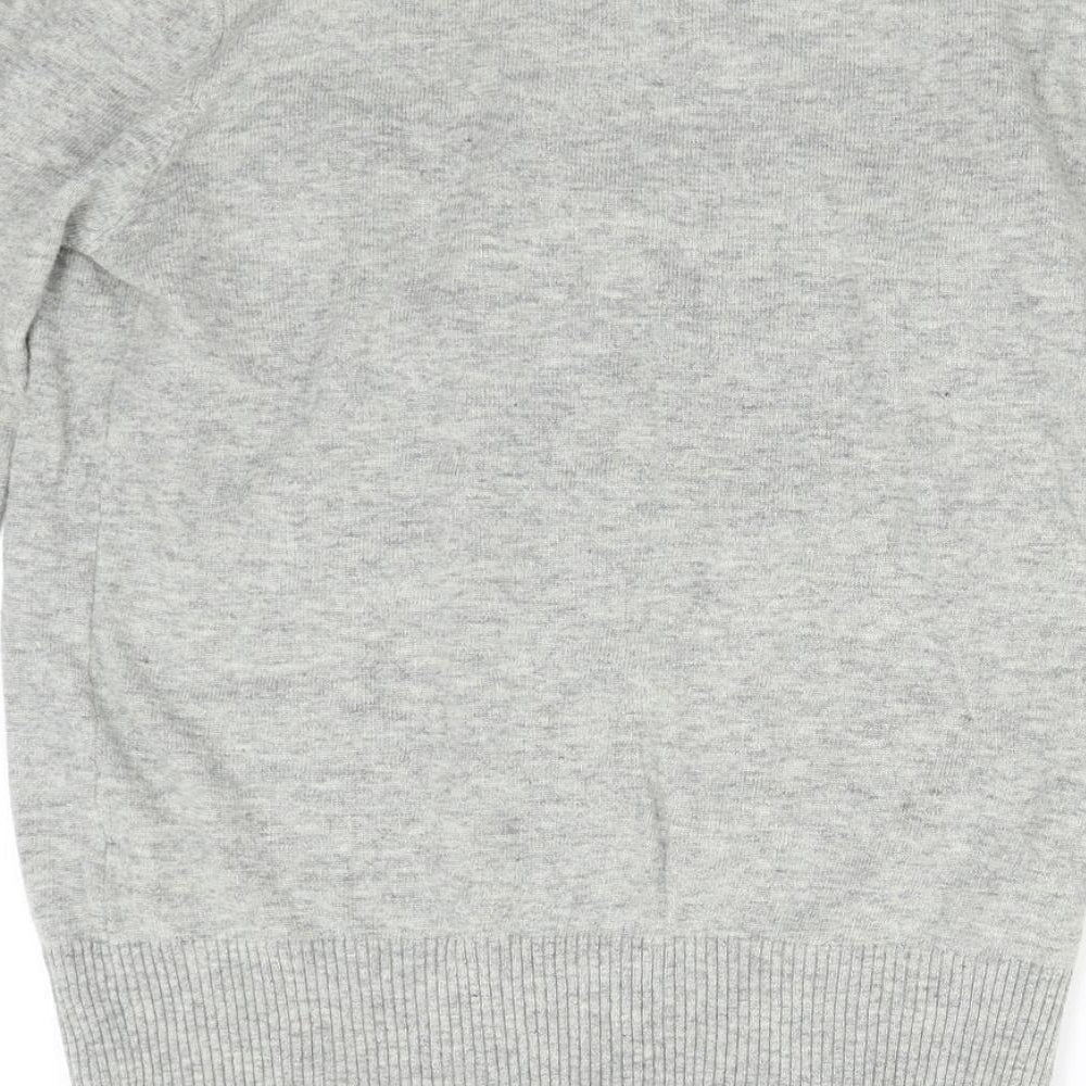 Brand and care label for Tailya women’s grey knit jumper, size S