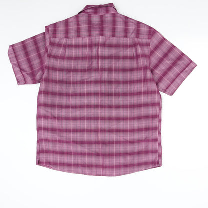 Mens UK Size M M&S Pink  Button-Up Short Sleeve Casual Shirt